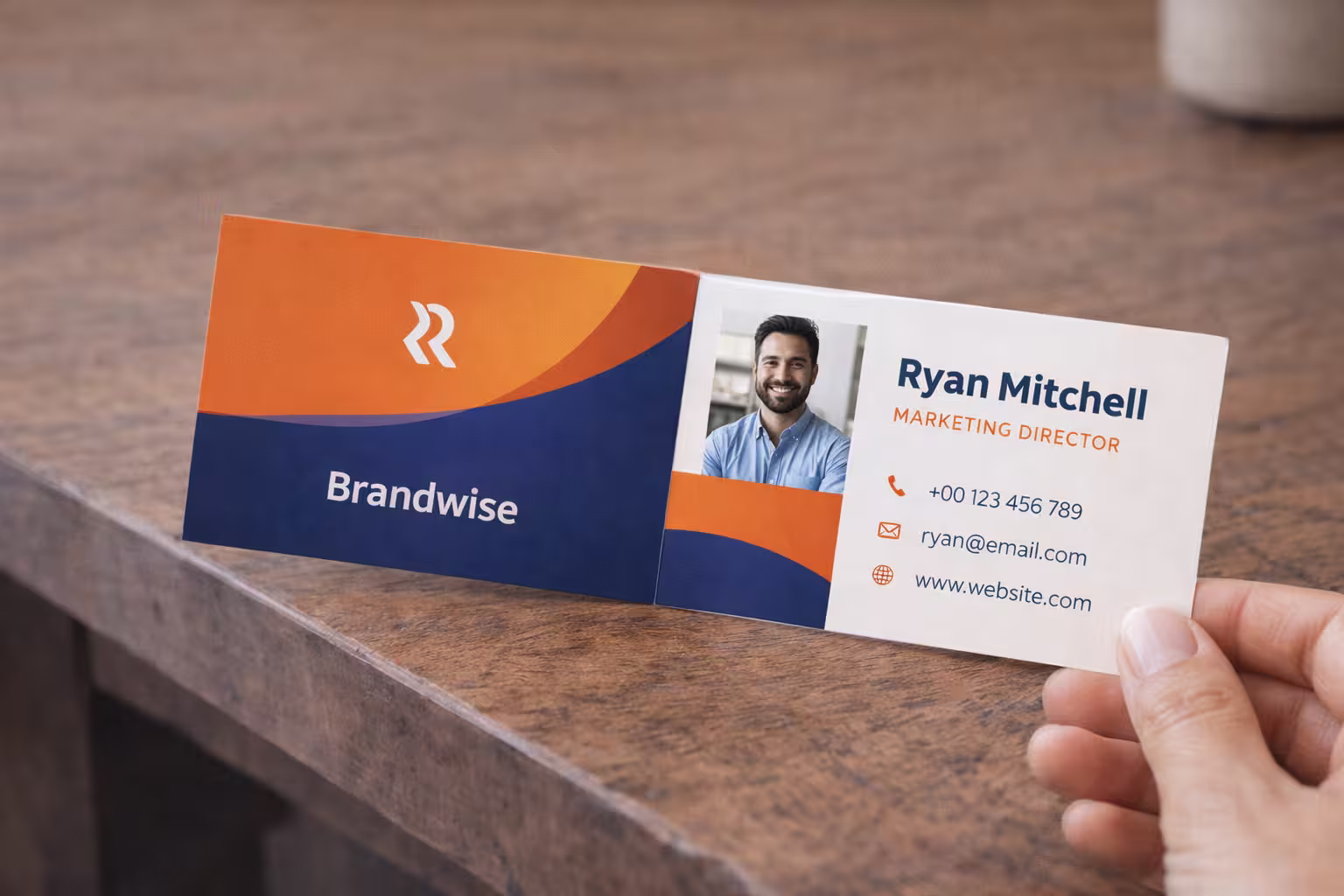 Skládané vizitky se 4 stranami ukázka